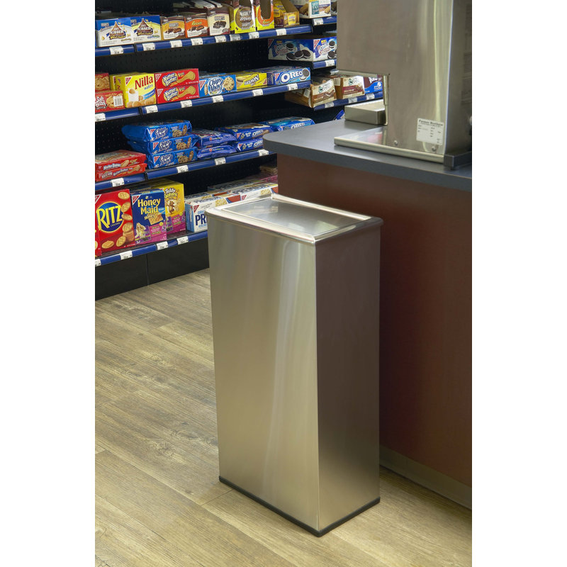 Poubelle à balançoire 13,5 gallons en acier inoxydable® Precision Series