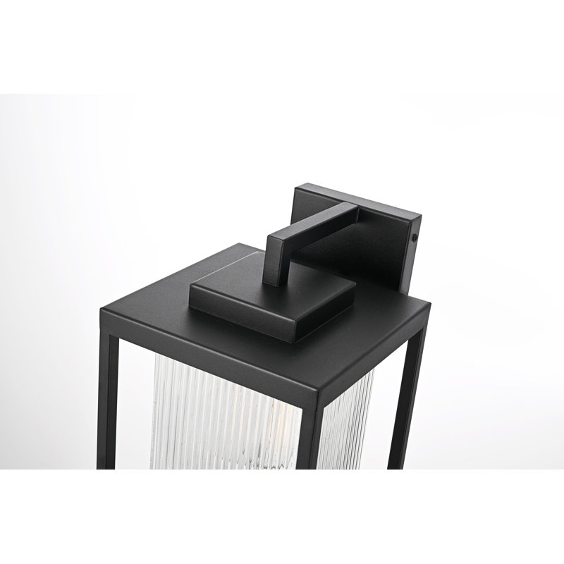 Ludlow Outdoor Wall sconce in Black, 15" H x 8" W x 9.5" D