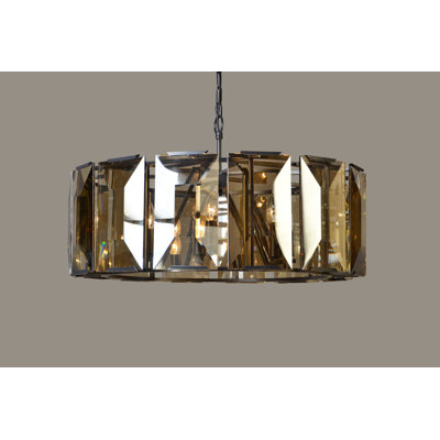 Lustre cylindrique unique et remarquable à 6 lumières Ballew