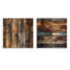 Rustic County Planked Wood - ensemble de 2 collages carrés abstraits-101864922-101864925
