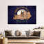 «State Map Over Kentucky Flag», ensemble de 3 reproductions sur toile par Echoes Of America-406946844