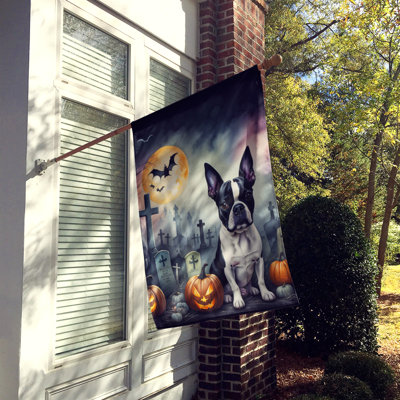 Drapeau de maison d'Halloween en polyester à double face H 40 po x l 28 po
