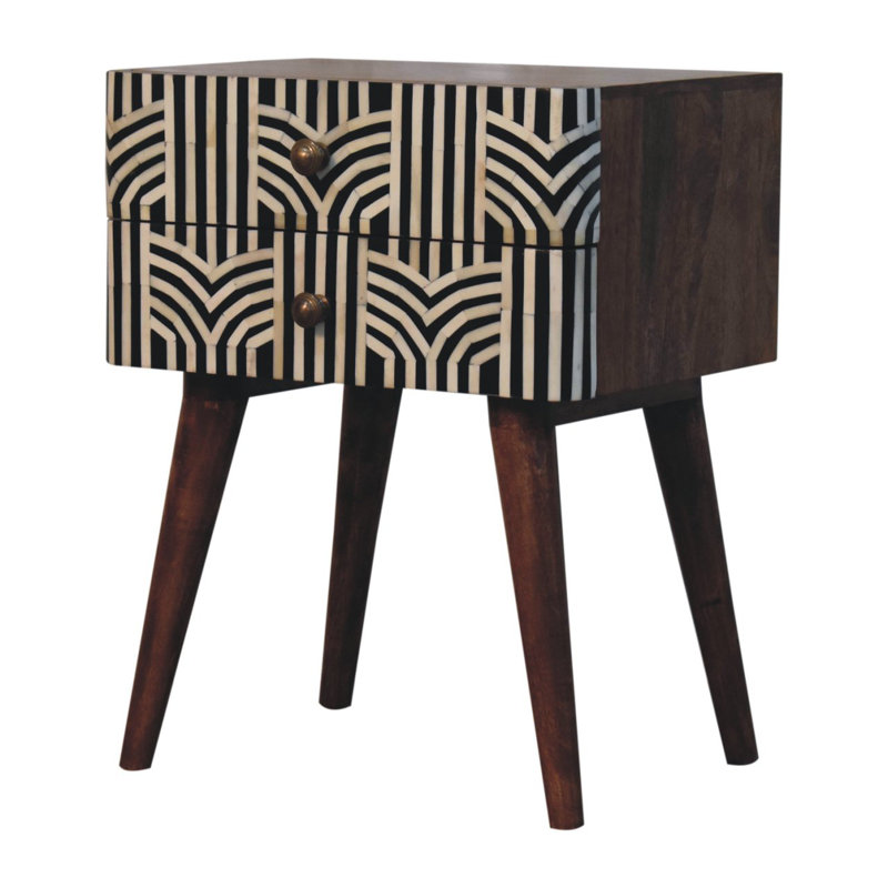 Caramel Edessa Bone Inlay Bedside
