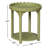 Madeline Scalloped Round Side Table Green-1767780330