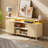 59" Modern TV Stand for TVs up to 65",TV Console with LED Lights, Power Strip, USB Ports & Adjustable Storage-777632888