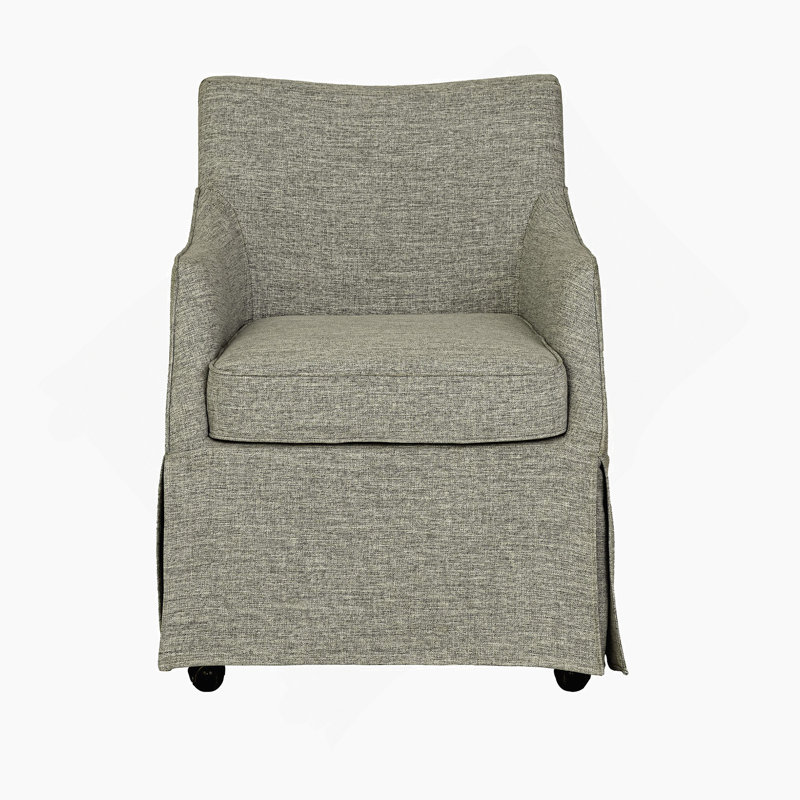 Chaise avec accoudoirs de salle à manger London, Gris
