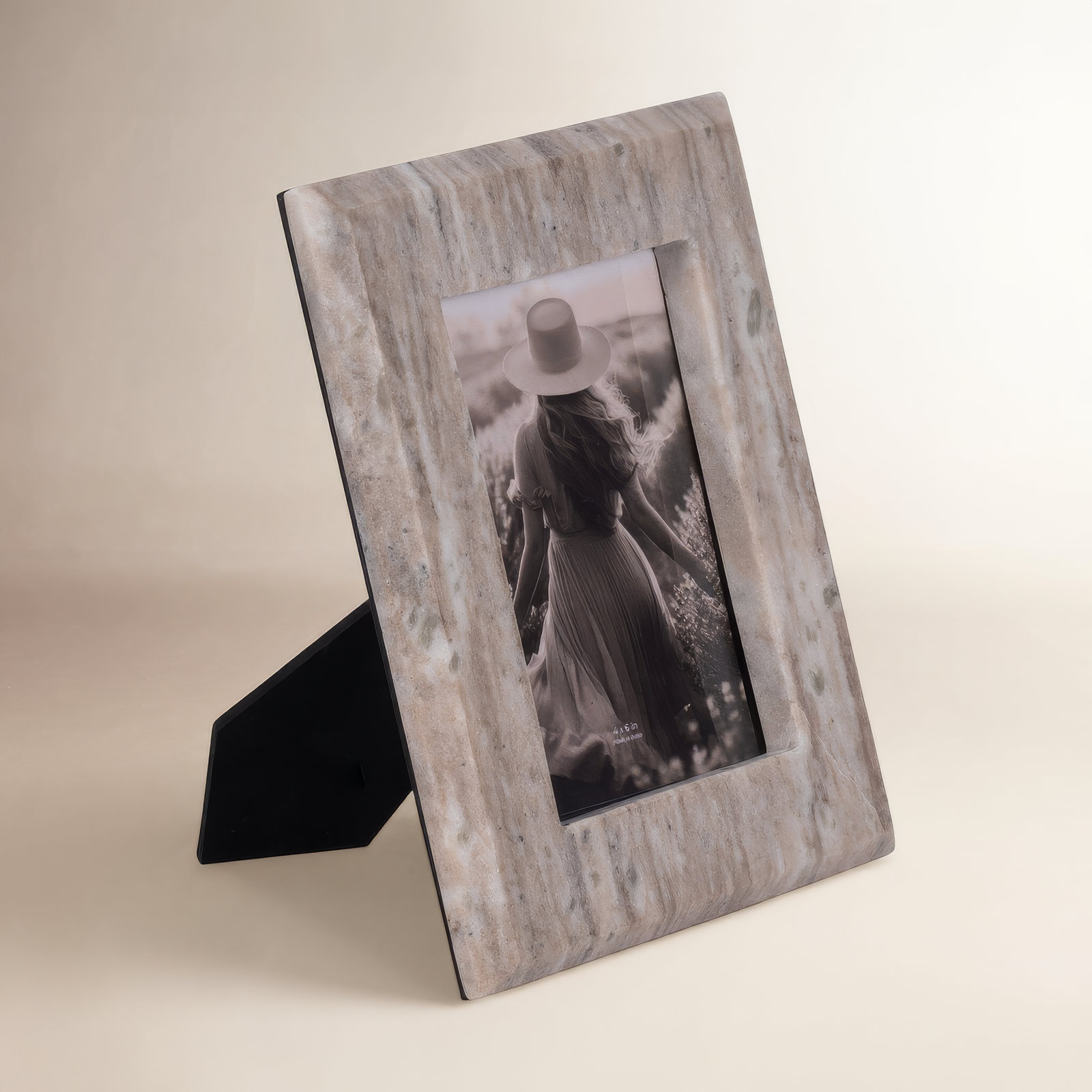 Sweetwater Tan Genuine Marble Picture Frame, 4" x 6"