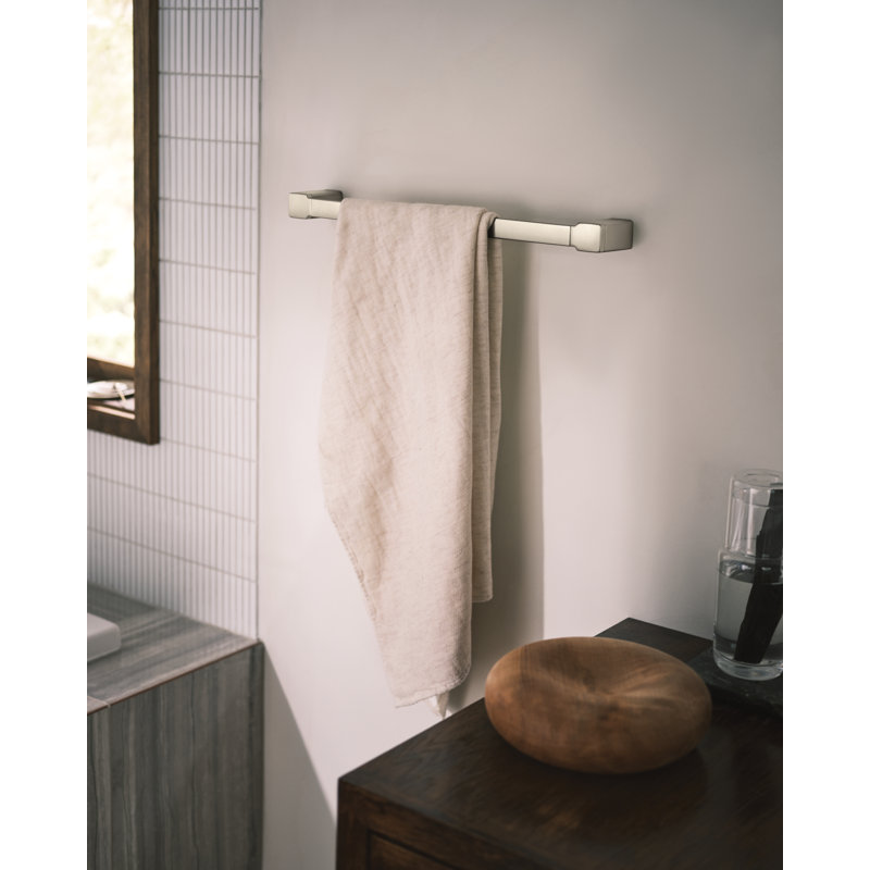 90 Degree 18" Wall Mounted Towel Bar, Brushed Nickel