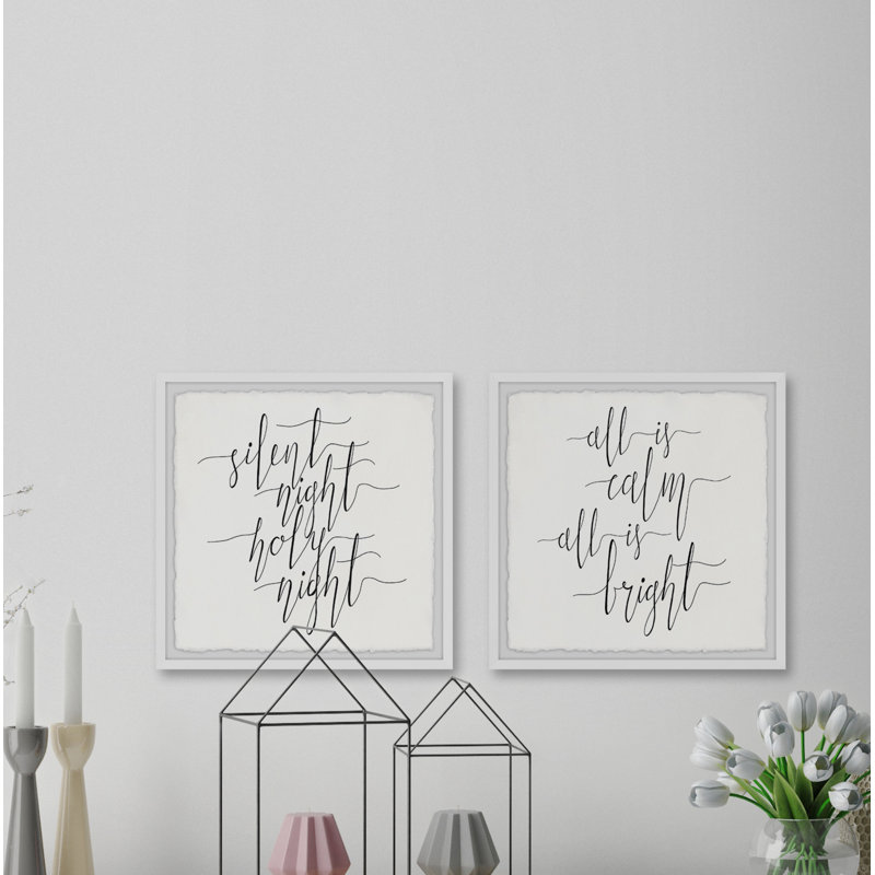 Childers All Is Calm 2 Piece Single Picture Frame Wall Art Set, 45cm H x 91cm W x 3.81cm D
