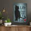 «Life Is Better With A Cat Blue» par Ginger Oliphant, art mural en métal-1474622395