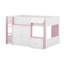 Lit mezzanine double avec rangement, porte et fenêtre, structure de lit en bois avec rangement-1479832344