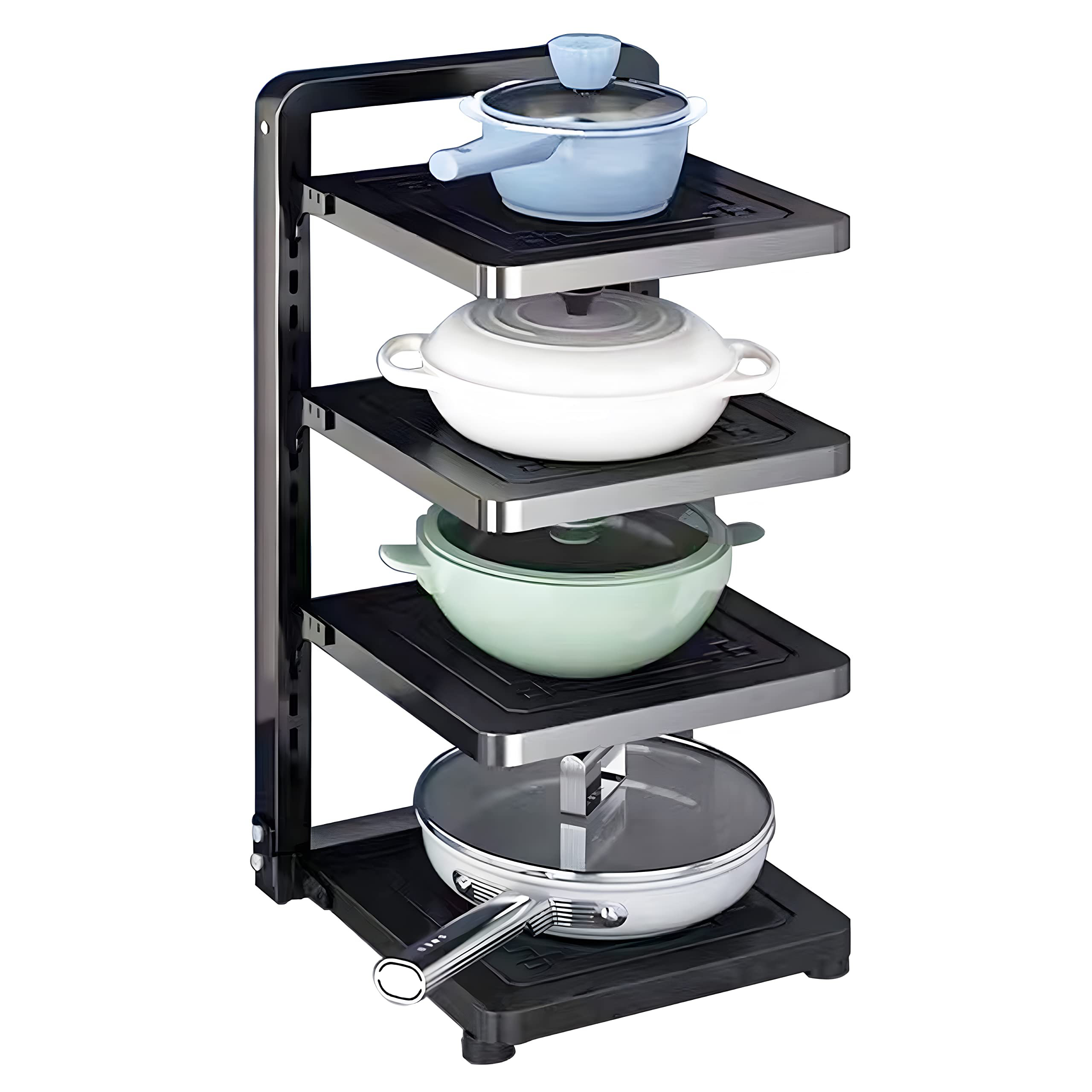 Prep & Savour Metal Countertop / Cabinet Pot Rack