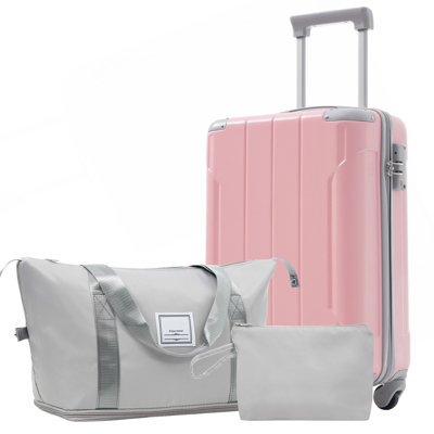 20 Inch Carry On Luggage Set 3 Piece With Spinner Wheels, Lightweight Hardshell ABS Suitcase For Weedend Getaways, Business Travel