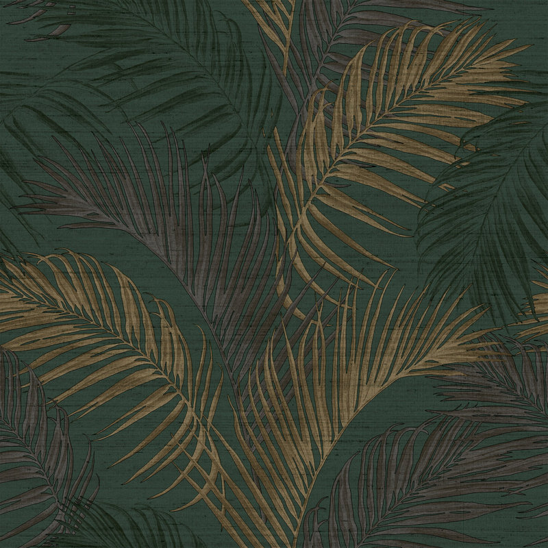 Palma 10.05m x 53cm Matte Wallpaper Roll, Green