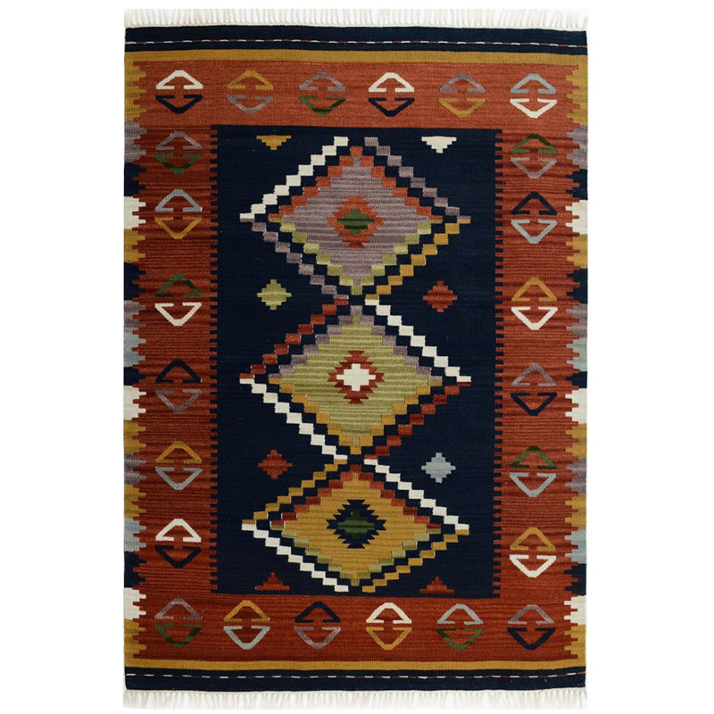 Southwestern Wool Hand Woven Area Rug, Rectangle 170 x 230cm