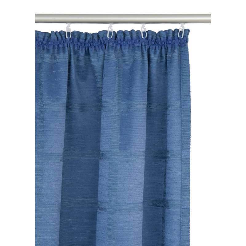 Shire Room Darkening Single Curtain Panel, 270 W x 245 D cm, Blue