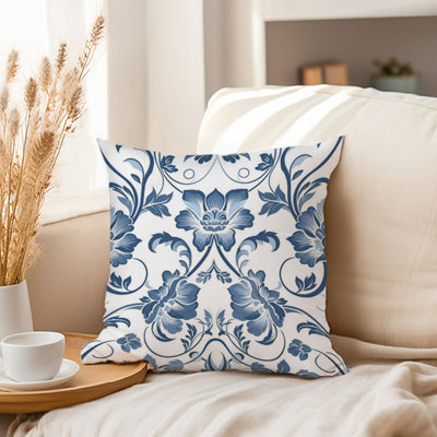 Botanical Blue Damask Pattern VI