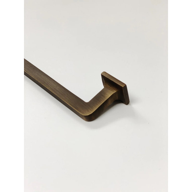 Eloise 12" Center to Center Solid Brass Cabinet Handle, Antique Brass