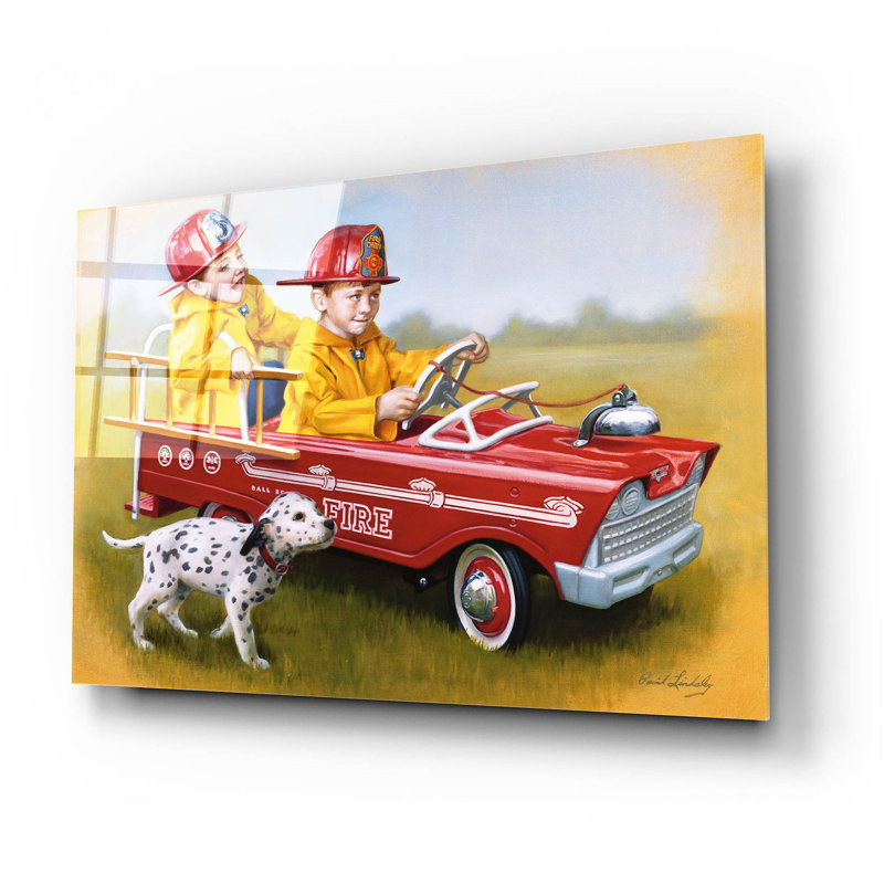 Camion de pompier Scadden 1959 par David Lindsley - impression sans cadre, H 16 po x l 24 po x P 0,13 po