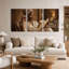 «Woman Reading Book At Vanity», ensemble de 3 impressions sur toile-133395792
