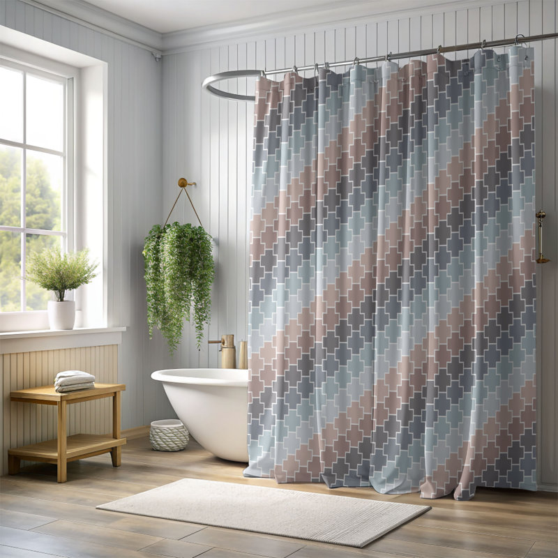Rideau de douche Neutral Grace - Premium, H 74 po x l 71 po