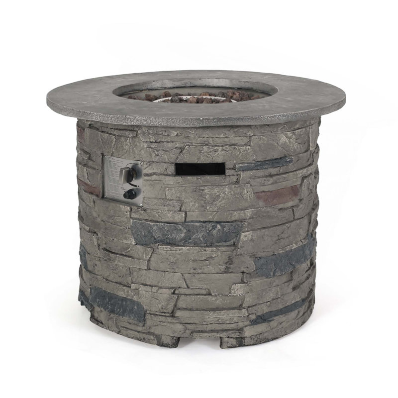 Outdoor 32" Round Propane Fire Pit