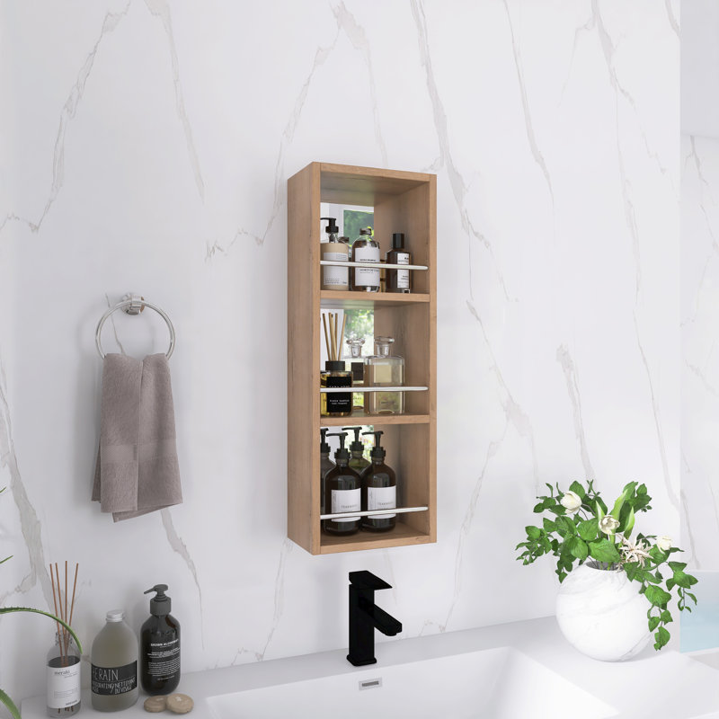 Armoire de toilette murale 10 "avec tablettes en contreplaqué