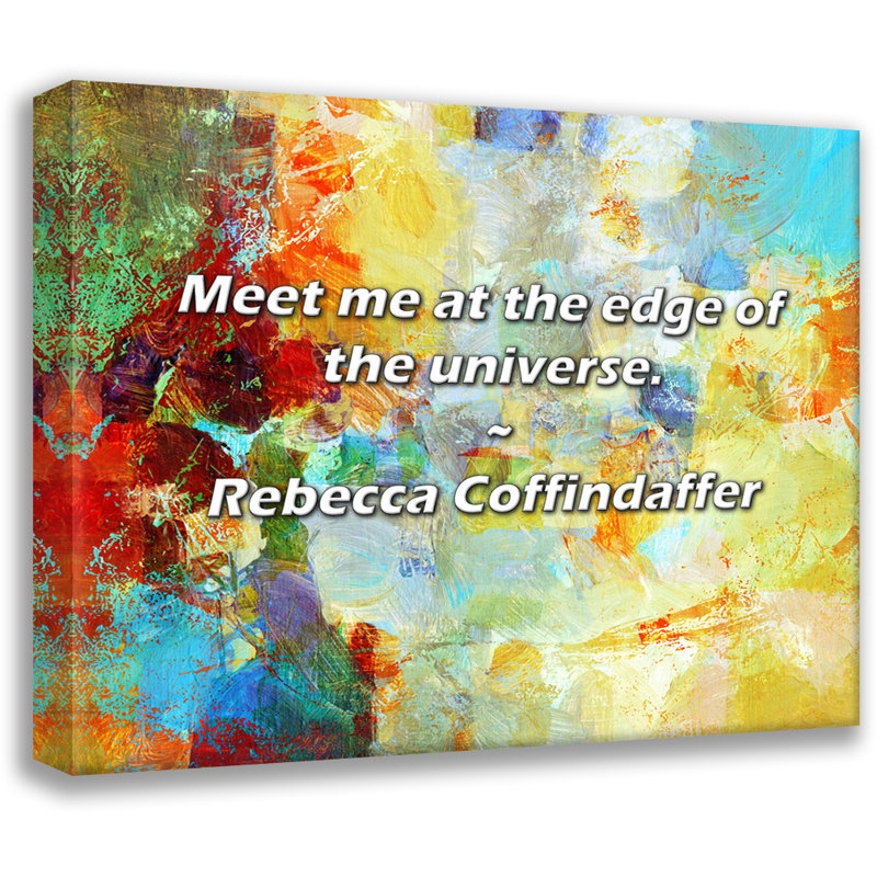 Rebecca Coffindaffer Citation: Rendez-vous au bord de l’univers., H 15 po x l 18 po