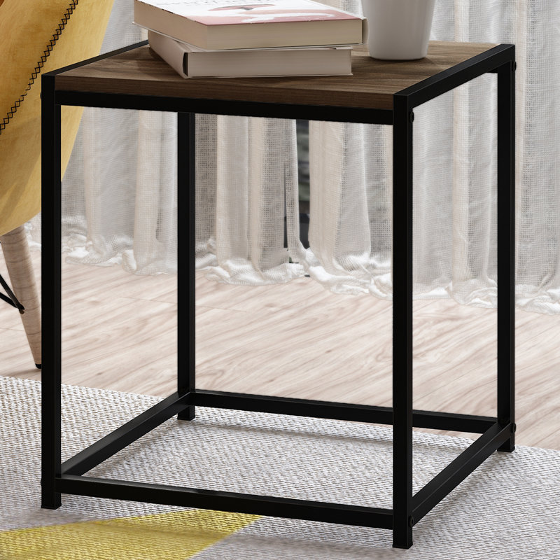 Mistry End Table, Columbia Walnut, Black