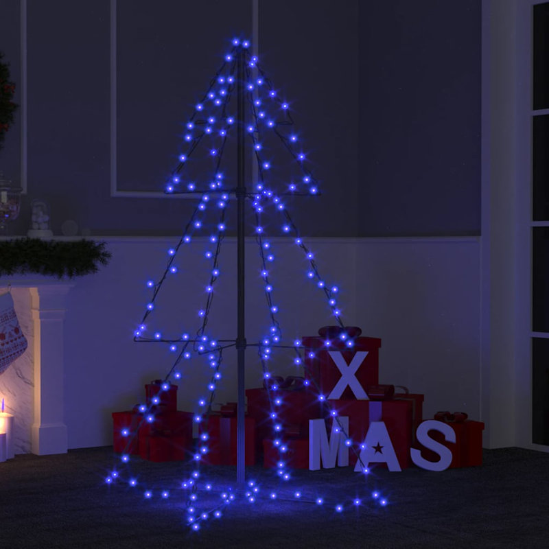 Arbre de Noël artificiel avec lumières DEL, 5 x 4 pi, Bleu