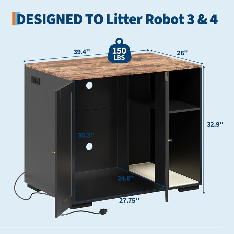 Other Litter Box Enclosure, Black