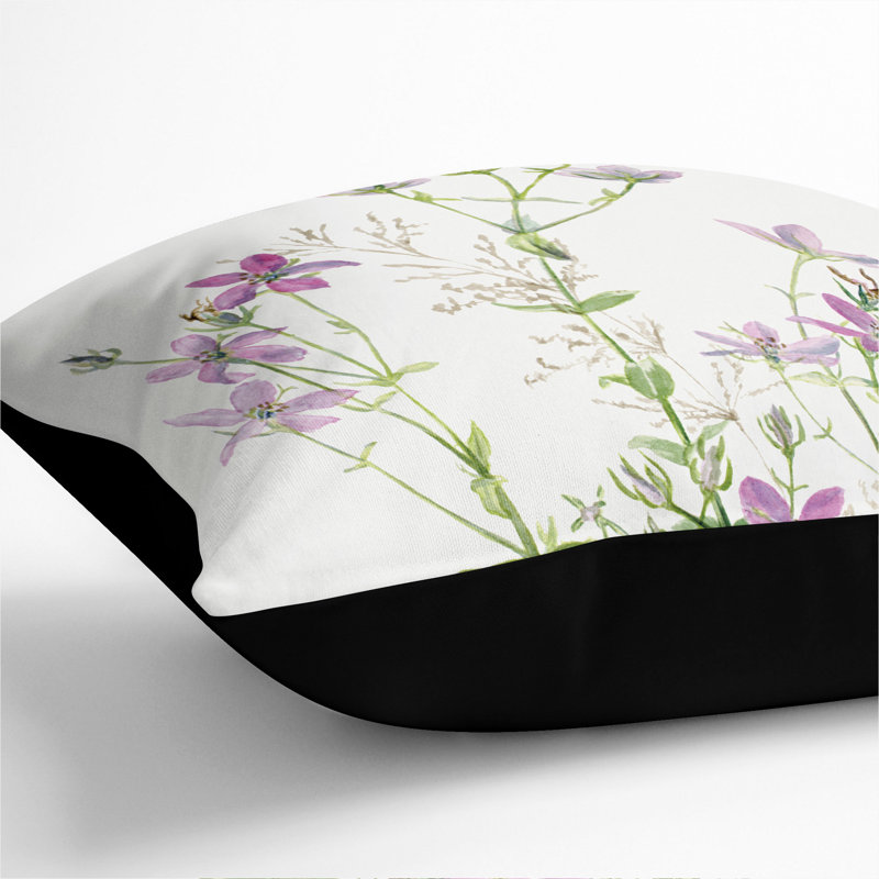 Square Throw Cushion, Black, 40cm H x 40cm W x 15cm D