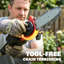 Outsunny 18V 8" Cordless Pole Chainsaw, 1.94m/2.56m Cordless Chainsaw
