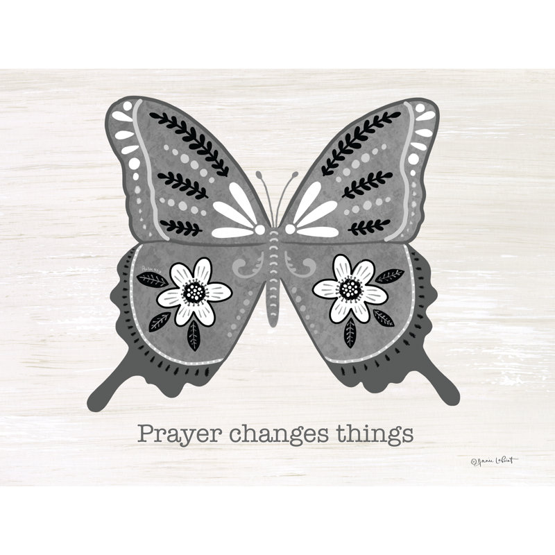 «Prayer Butterfly On Canvas» par Annie Lapoint, reproduction, H 24 po x l 36 po