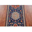 Tapis de couloir indien bleu Kazak