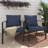 2Pcs Patio Metal Wicker Chairs with Cushions-623058093