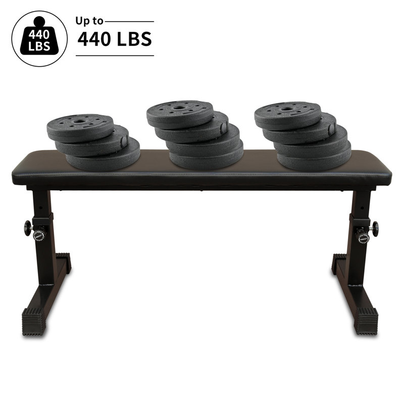 THE Flat Weight Bench For Strength Training W/ 5-Level Adjustable Height