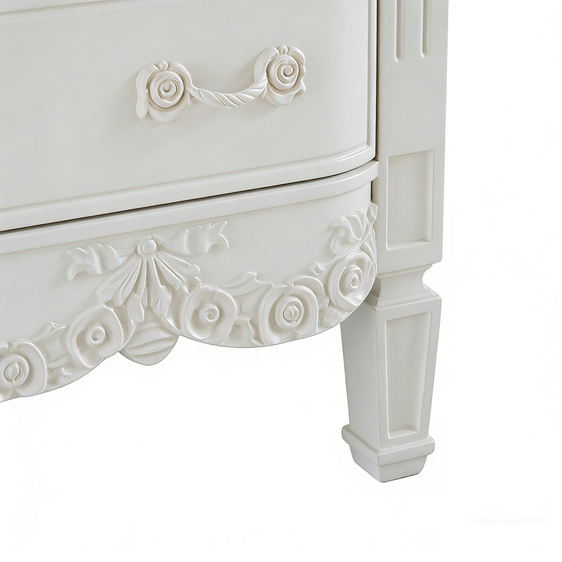 Buffet de grande capacité de style crème, Blanc
