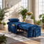 Fauteuil-lit convertible en velours capitonné WM HOME FURNITURE, 174 cm L x 62 cm P x 44 cm H