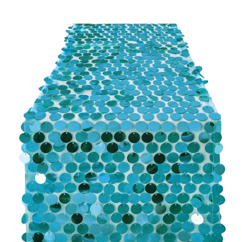 Chemin de table Sequin, Bleu lac