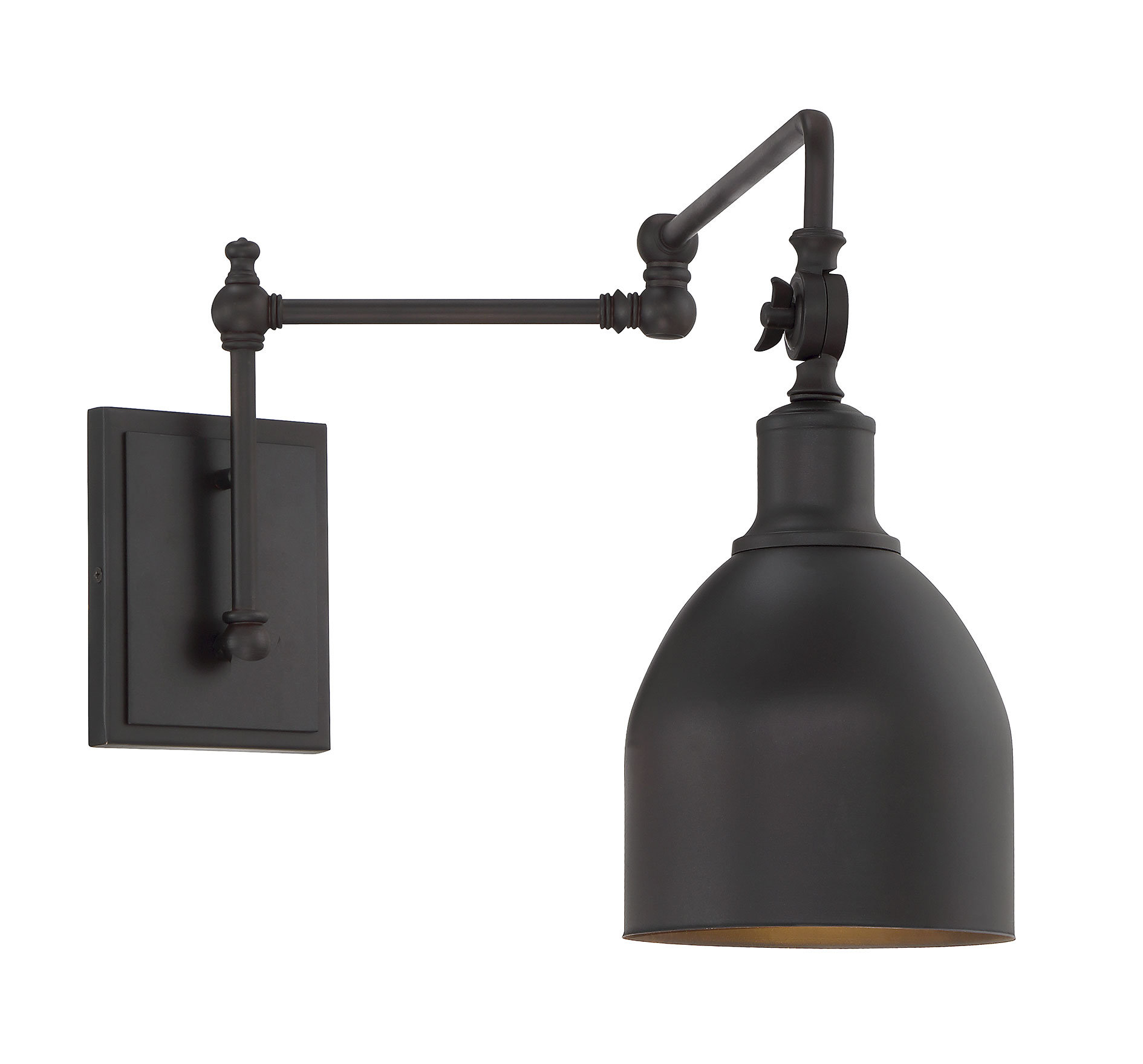 Seraphine Steel Swing Arm Sconce - Adjustable Light