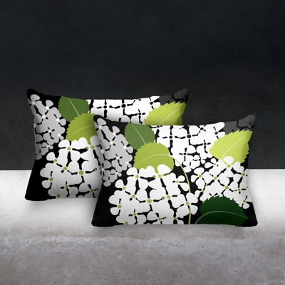 Floral Outdoor Reversible Throw Pillow