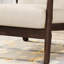 Chaise de style Mid-Century moderne avec revêtement beige et structure d'appoint solide