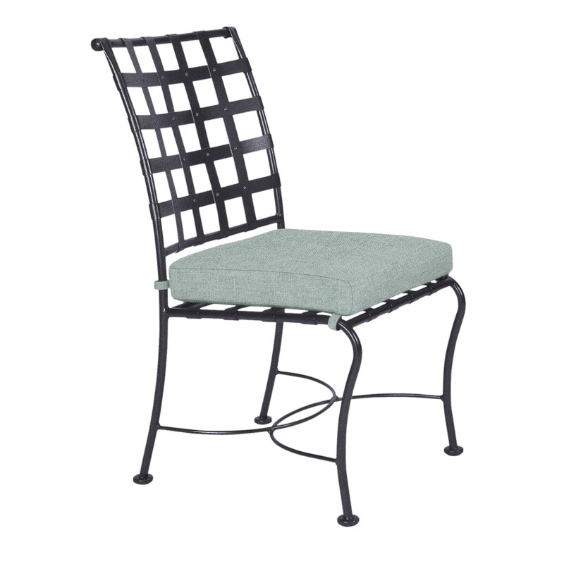 Classico Outdoor Dining Side Chair, Graphite, Cast Lagoon