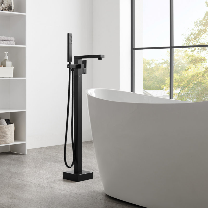 Floor Tub Filler, Matte Black