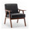 Chaise de style Mid-Century moderne, chaise de salon avec structure en bois massif, chaise d'appoint à dossier très épais, fauteuil à oreilles pour chambre à coucher, salle de lecture, salon, chaise longue d'intérieur