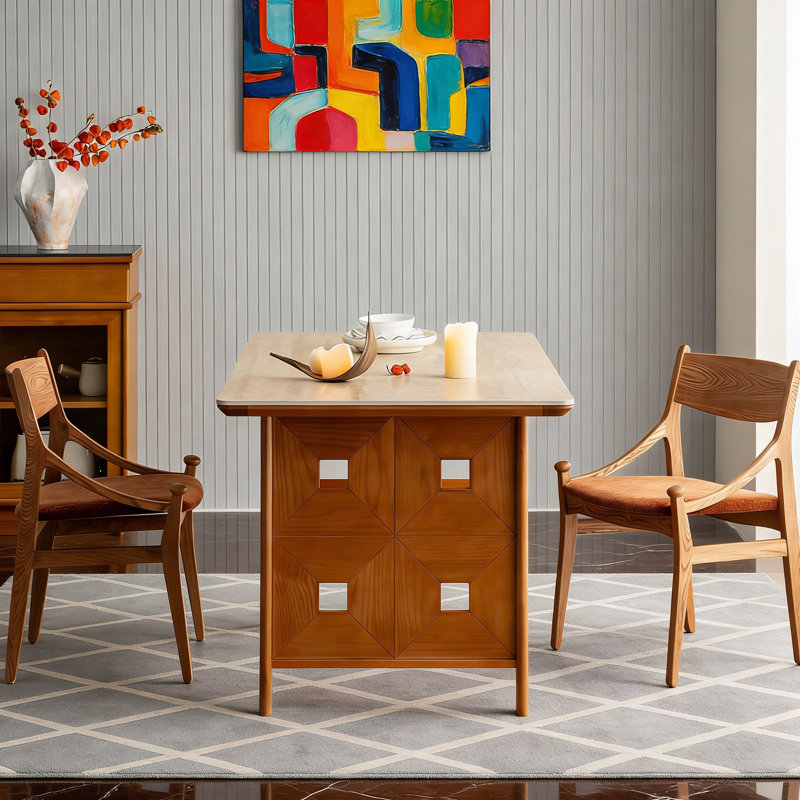 Table de salle à manger sophistiquée rétro, H 29,53 po x L 62,99 po x l 31,5 po