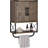 Medicine Cabinet with Two Barn Door,with Adjustable Shelf and Towel Bar-2115894165