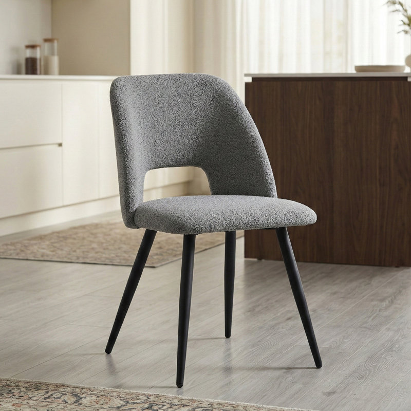 Ensemble de 4 chaises d'appoint de salle à manger Jonko, Gris