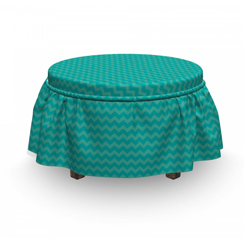 Housse pour repose-pieds zigzag line